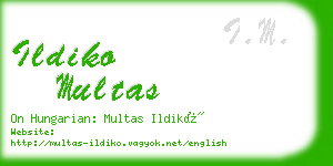 ildiko multas business card